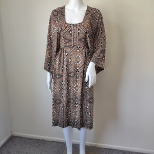 Anthropologie Nieves Lavi XS silk boho dress